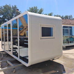 Pre-made Apple Cabin Office Prefabricated Luxury Tiny House 20ft Modern Waterproof Easy Install Mobile Hot Selling Store