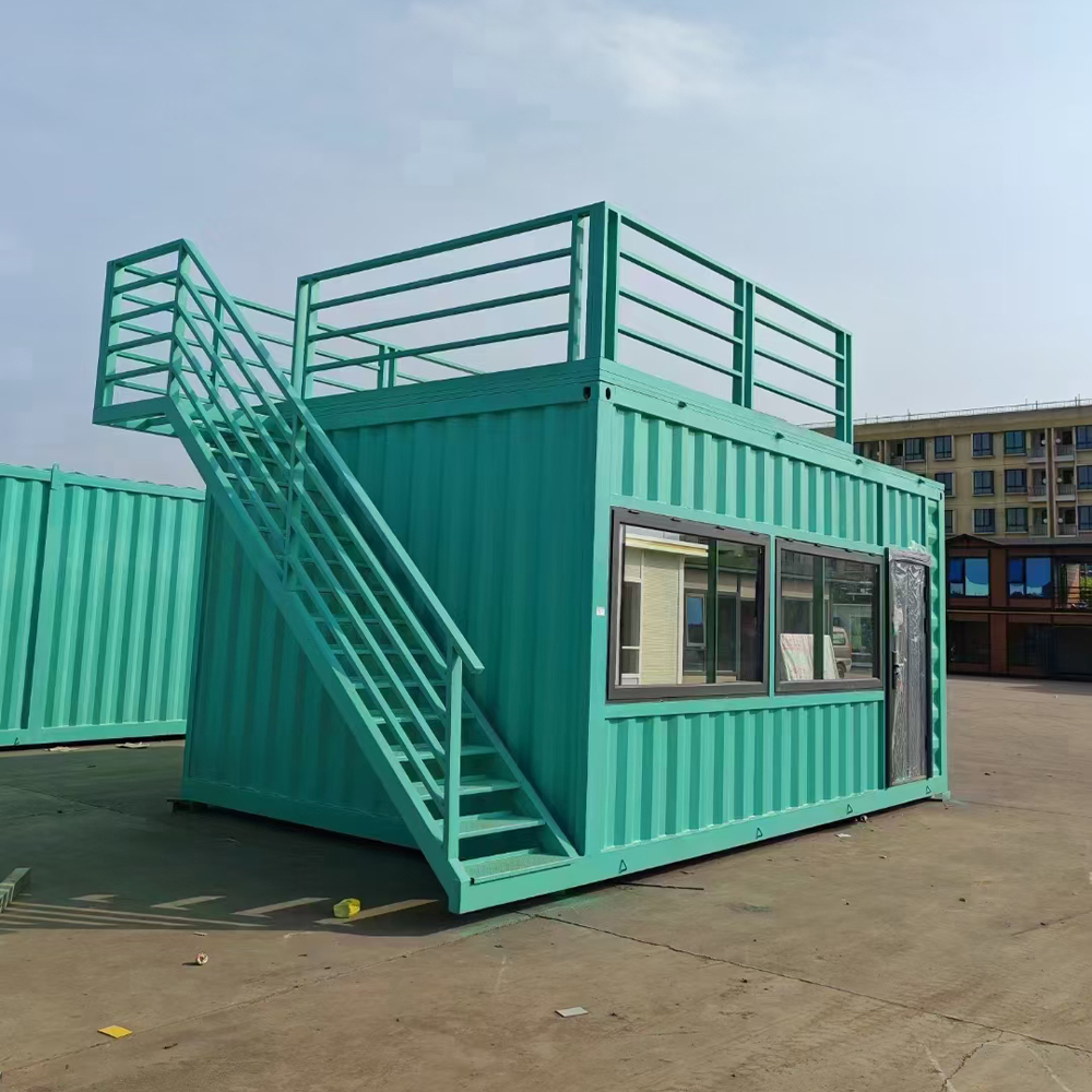Trendy Breathable Modern Integrated Office Kitchen Prefabricated Mobile Container House Coffee Shop Living Easy Assembly Steel