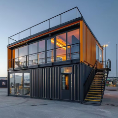 Two-story mobile house modular container building - fashionable store / vacation cottage