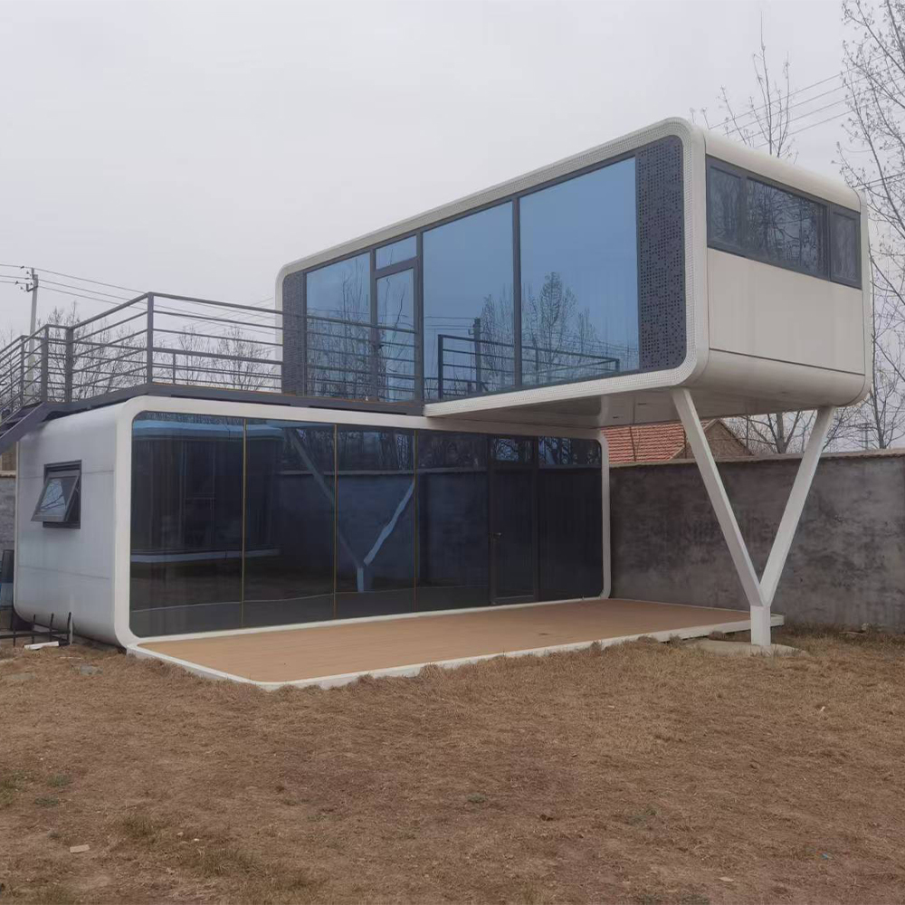 Economical Luxury Apple Cabin Modular Steel Container Residence