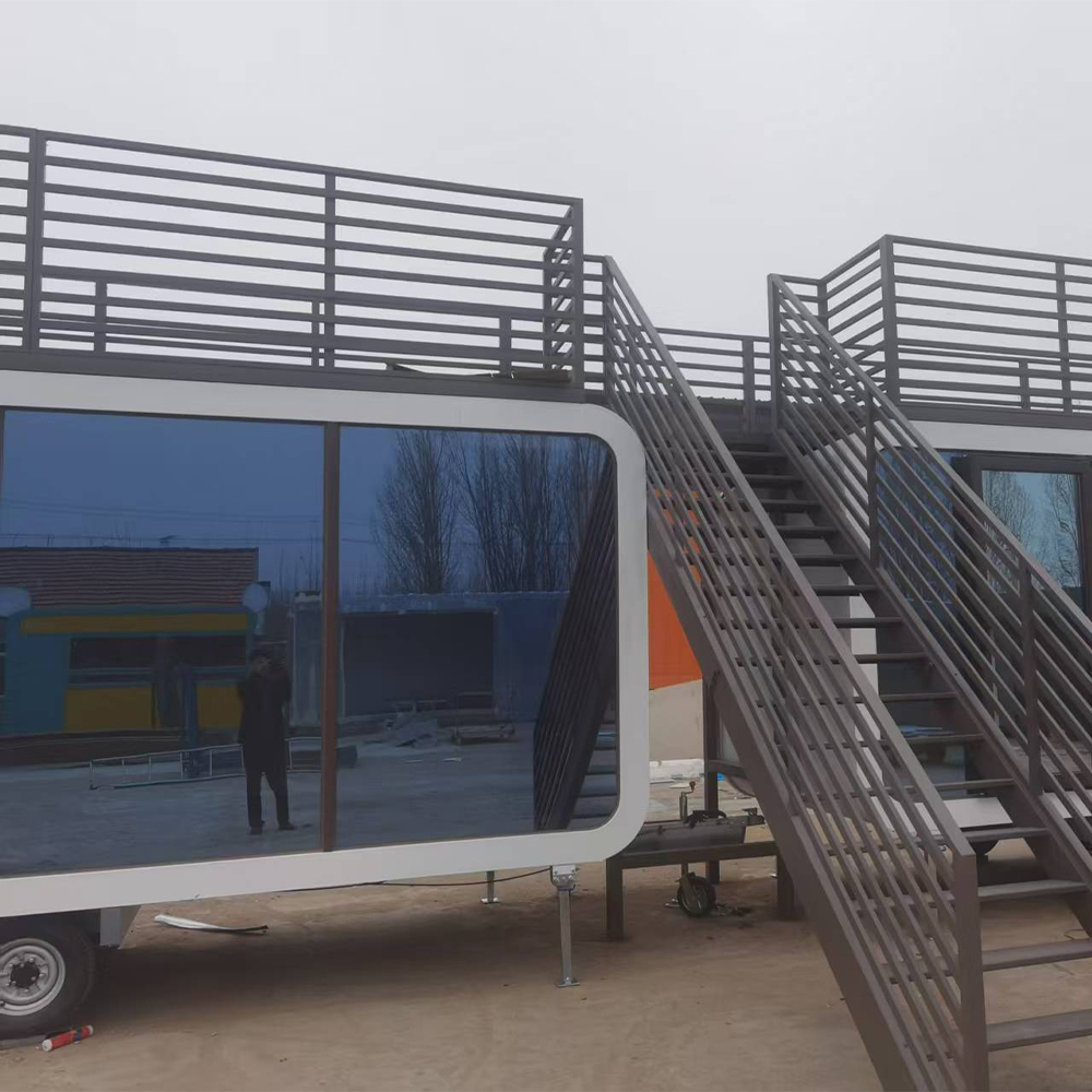 Economical Luxury Apple Cabin Modular Steel Container Residence