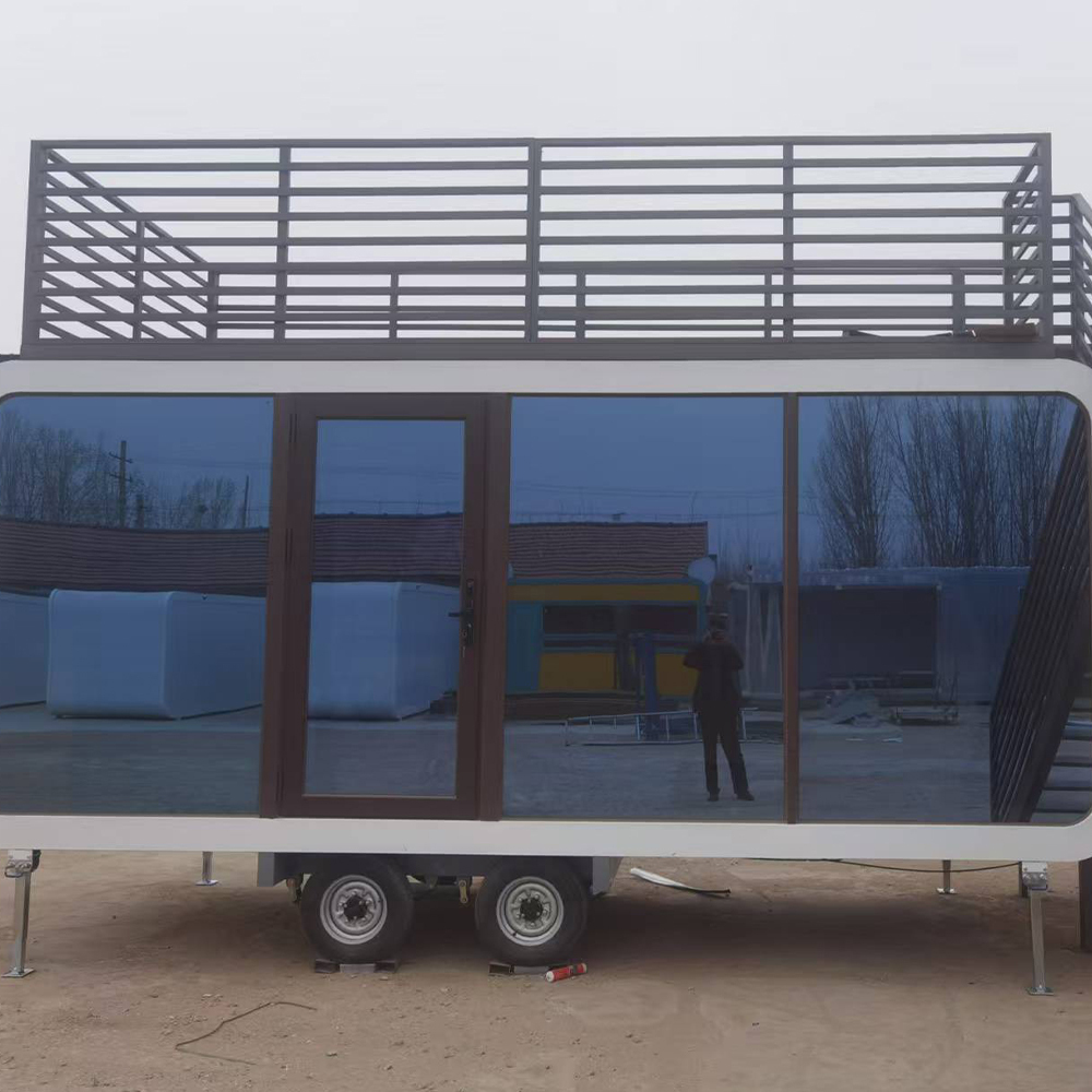 Affordable 20/30/40FT Prefab Movable Smart Mobile Modular Apple Cabin House with Bathroom