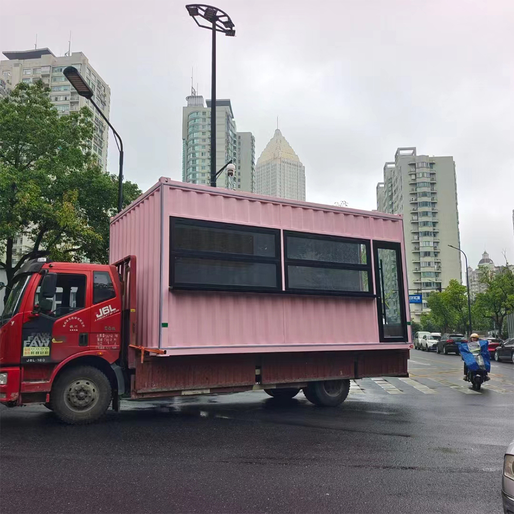Trendy Breathable Modern Integrated Office Kitchen Prefabricated Mobile Container House Coffee Shop Living Easy Assembly Steel