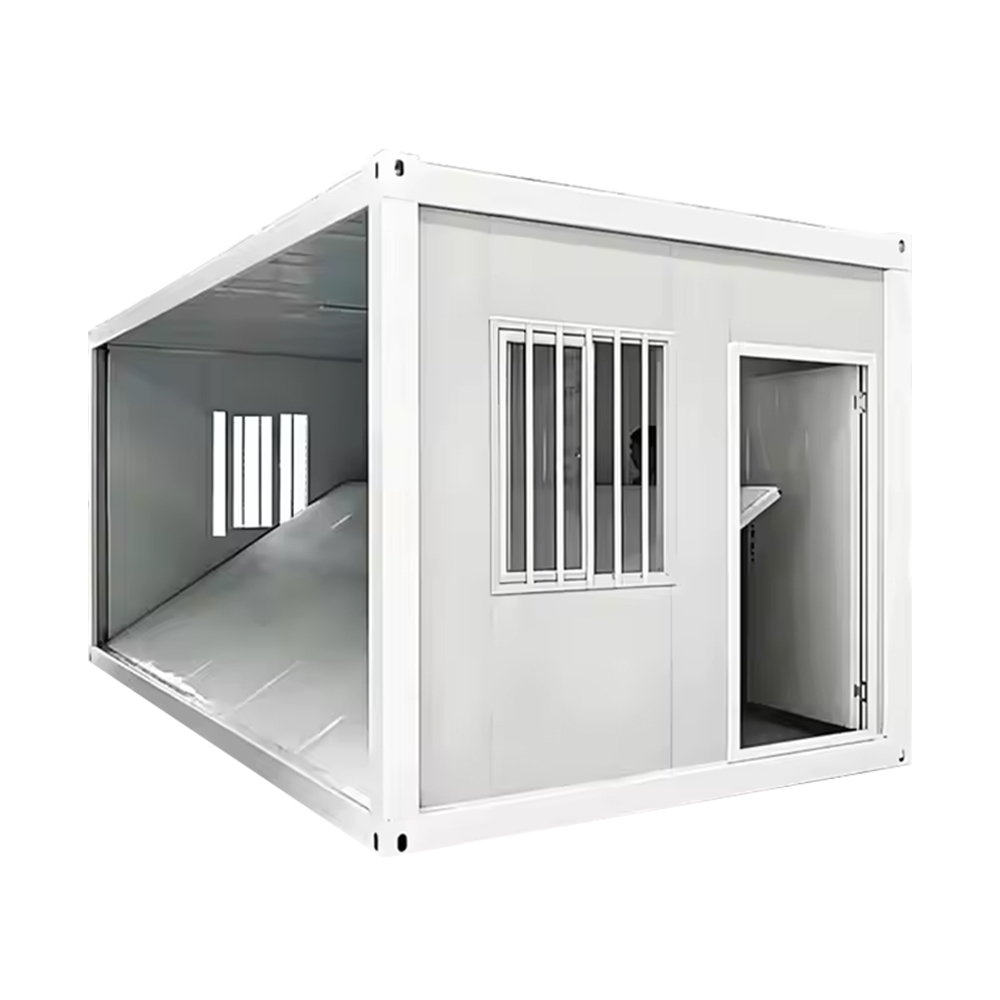 20ft Z-Folding Container House Prefab Foldable Tiny House Mobile Temporary Dormitory Container Home