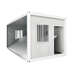 20ft Z-Folding Container House Prefab Foldable Tiny House Mobile Temporary Dormitory Container Home
