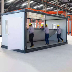 20ft Z-Folding Container House Prefab Foldable Tiny House Mobile Temporary Dormitory Container Home