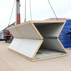 X Fold Container House Galvanized Steel Frame Insulated Modular Office Fold Home Camp Housing Staff Accommodation