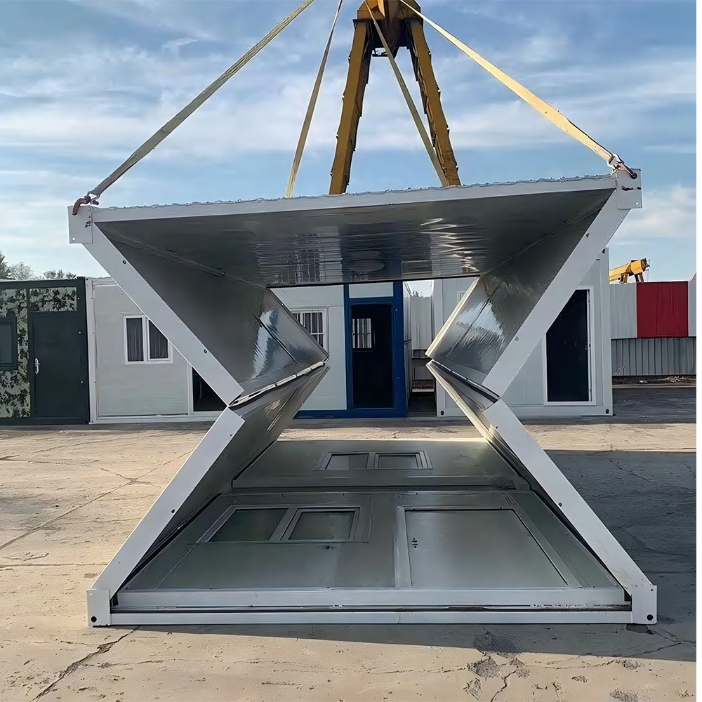 X-type Expandable Container House Prefab Home 20Ft Flat Roof Foldable Tiny Office Low Cost Quick Build Living Room Bedroom
