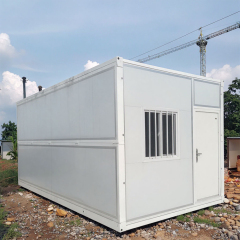 X-Type Folding Container House 20ft Mobile Prefab Tiny Home Multi-Purpose Modular Building Office School Gym Bedroom