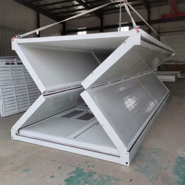 X-Type Folding Container House 20ft Mobile Prefab Tiny Home Multi-Purpose Modular Building Office School Gym Bedroom