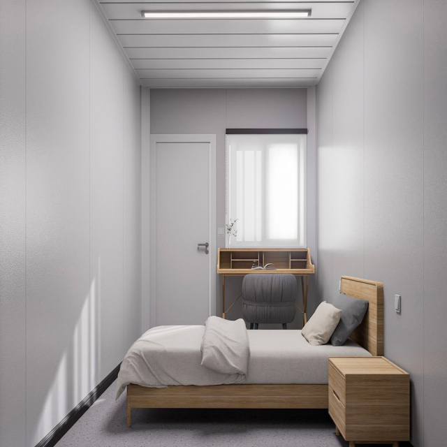 Container House Quick Installation Z-Fold Design Prefab Foldable Tiny Mobile Temporary Dormitory Container Mobile House
