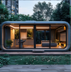 Large Capsule House Smart Office Mobile Star Space Cabin / Space Capsule House