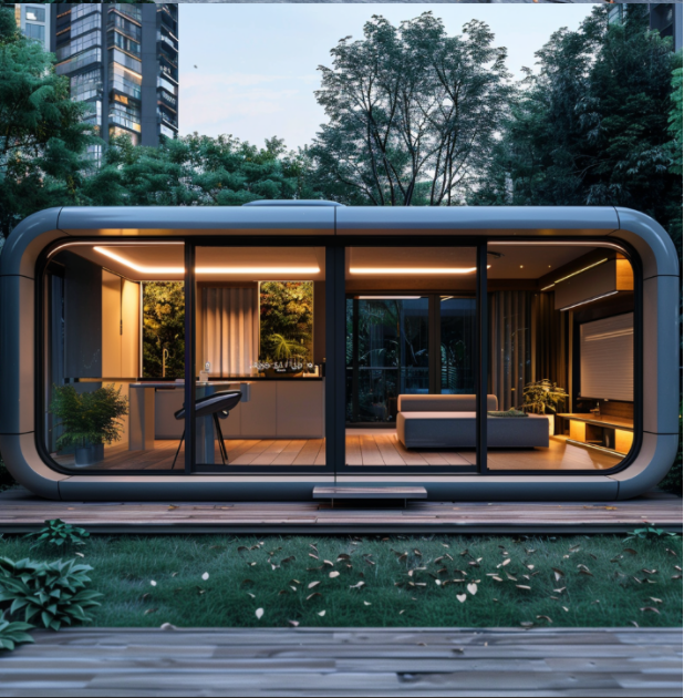 Large Capsule House Smart Office Mobile Star Space Cabin / Space Capsule House