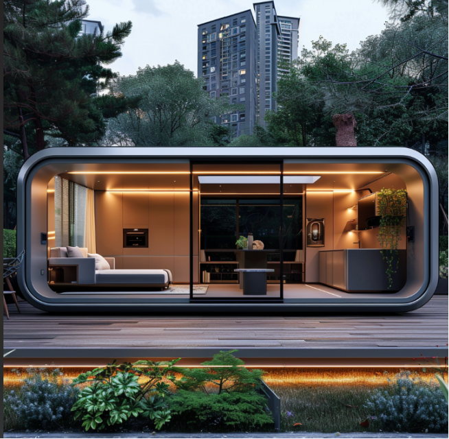 Large Capsule House Smart Office Mobile Star Space Cabin / Space Capsule House