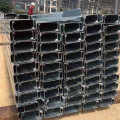 Q235B pre-galvanized steel C-shaped purlins, suitable for simple assembly buildings