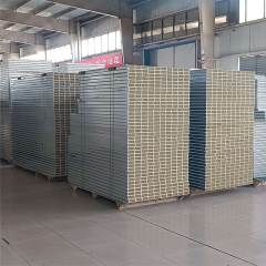 Color Steel Rock Wool Sandwich Wall Panel for Warehouse Construction