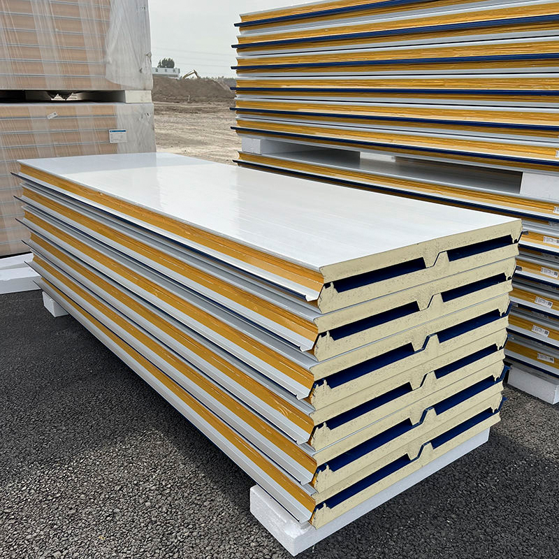 Color Steel Rock Wool Sandwich Wall Panel for Warehouse Construction