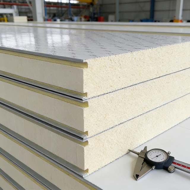 Color Steel Rock Wool Sandwich Wall Panel for Warehouse Construction