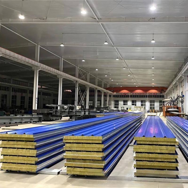 Steel PU Sandwich Wall Panel Fireproof Eco-Friendly Industrial Design for Cold Room Workshop House Villas Rock Applications
