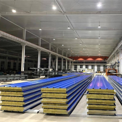 Steel PU Sandwich Wall Panel Fireproof Eco-Friendly Industrial Design for Cold Room Workshop House Villas Rock Applications