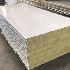 Modern Rock Wool Sandwich Panel Fireproof Insulation Metal Steel Building Exterior Wall Panel Warehouse