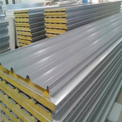 Modern Rock Wool Sandwich Panel Fireproof Insulation Metal Steel Building Exterior Wall Panel Warehouse