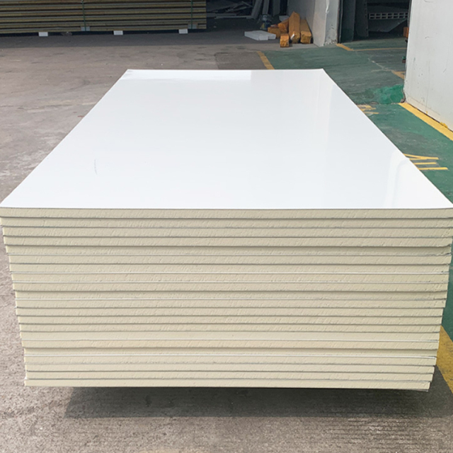 Steel Rock Wool Sandwich Panel Fire Resistant Water Resistant Modern Design Cold Room Wall Board for Hospital