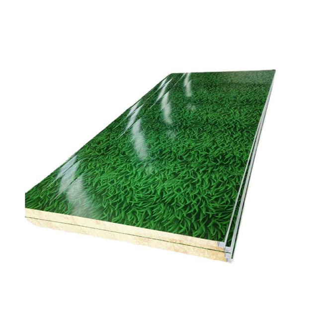 Steel Rock Wool Sandwich Panel Fire Resistant Water Resistant Modern Design Cold Room Wall Board for Hospital