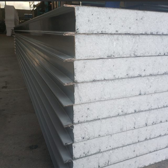 Steel Rock Wool Sandwich Panel Fire Resistant Water Resistant Modern Design Cold Room Wall Board for Hospital