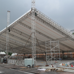 Custom Heavy-Duty Galvanized Structural Steel H Beam Bended Roof Trusses Event Structures