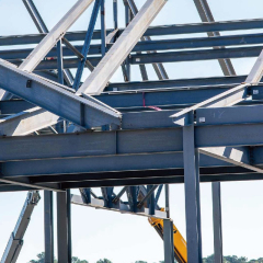 High-strength steel structure railway metal arch bridge