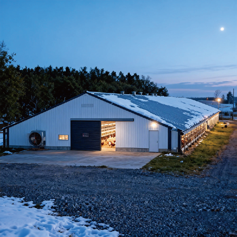Customized prefabricated metal poultry house steel structure chicken coop