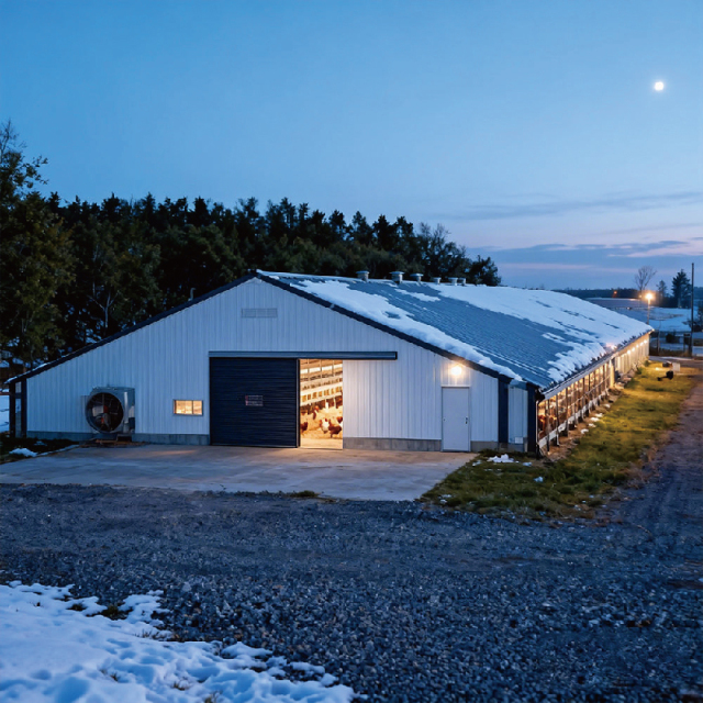 Customized prefabricated metal poultry house steel structure chicken coop