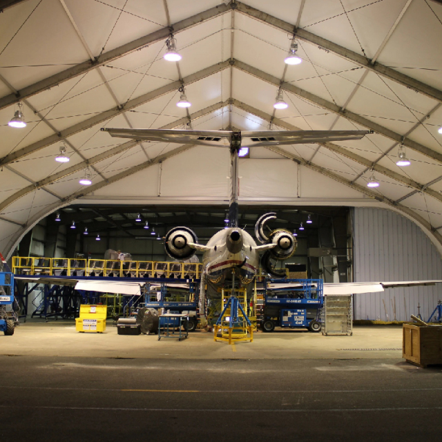 Modern prefabricated steel structure aircraft hangar / Aircraft hangar
