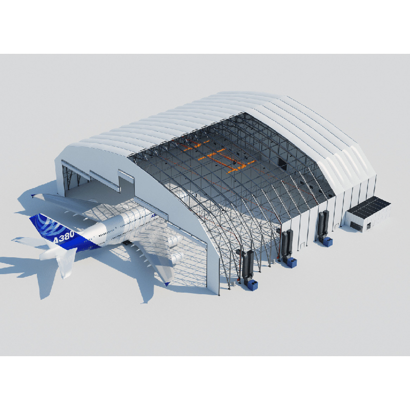 Modular prefabricated steel structure hangar / Industrial small aircraft hangar / Airport aircraft hangar