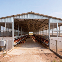 Steel frame structure farmhouse / chicken coop / poultry farm