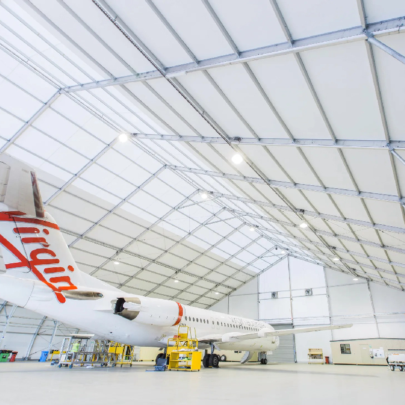 Modern heavy-duty rapid-assembled steel aircraft hangar