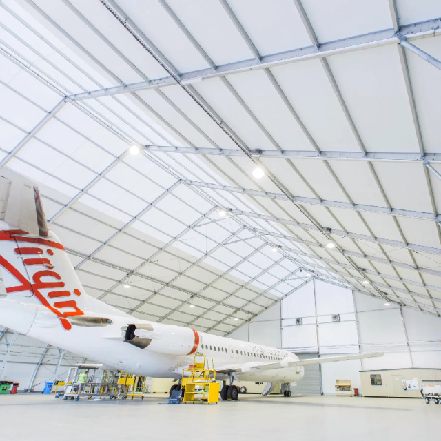 Modern heavy-duty rapid-assembled steel aircraft hangar