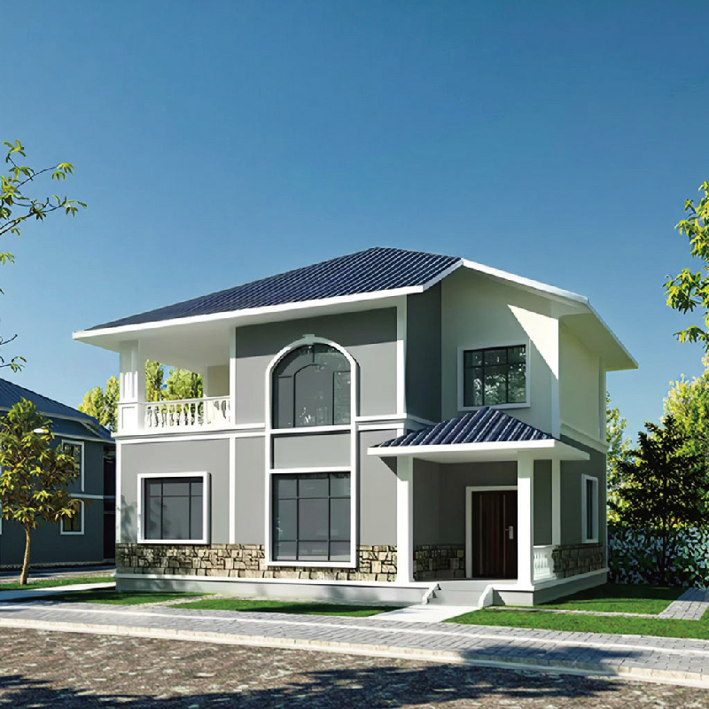 New type of lightweight steel villa - portable prefabricated - modern luxurious design - prefabricated house steel structure