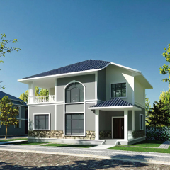 New type of lightweight steel villa - portable prefabricated - modern luxurious design - prefabricated house steel structure