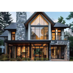 New type of lightweight steel villa - portable prefabricated - modern luxurious design - prefabricated house steel structure