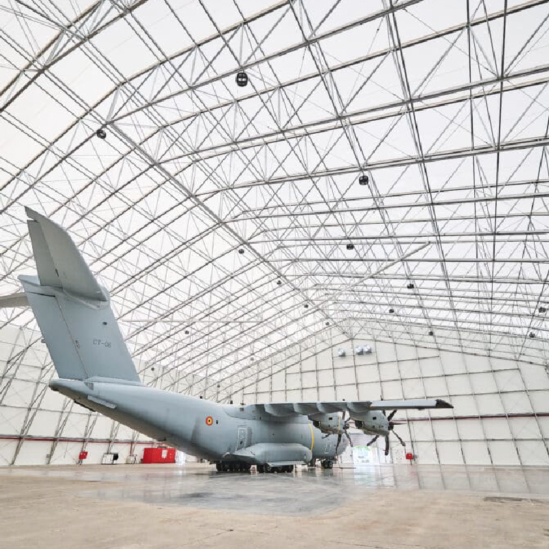 Modern heavy-duty rapid-assembled steel aircraft hangar