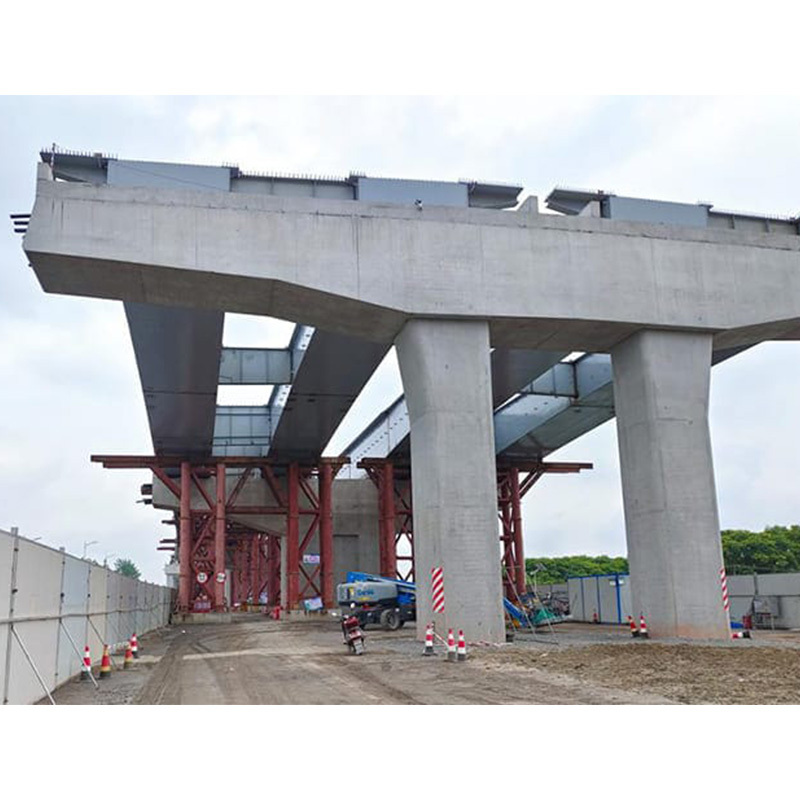 High-strength steel structure railway metal arch bridge