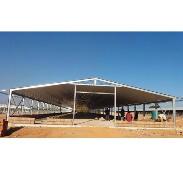 Durable prefabricated light steel structure poultry house / chicken coop / goat shed / cattle shed