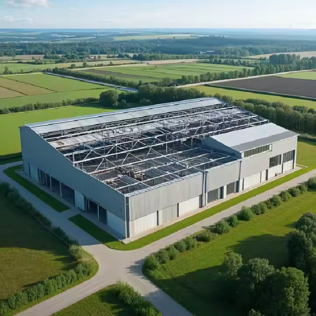Large-span Lightweight Steel Frame Prefabricated Warehouse