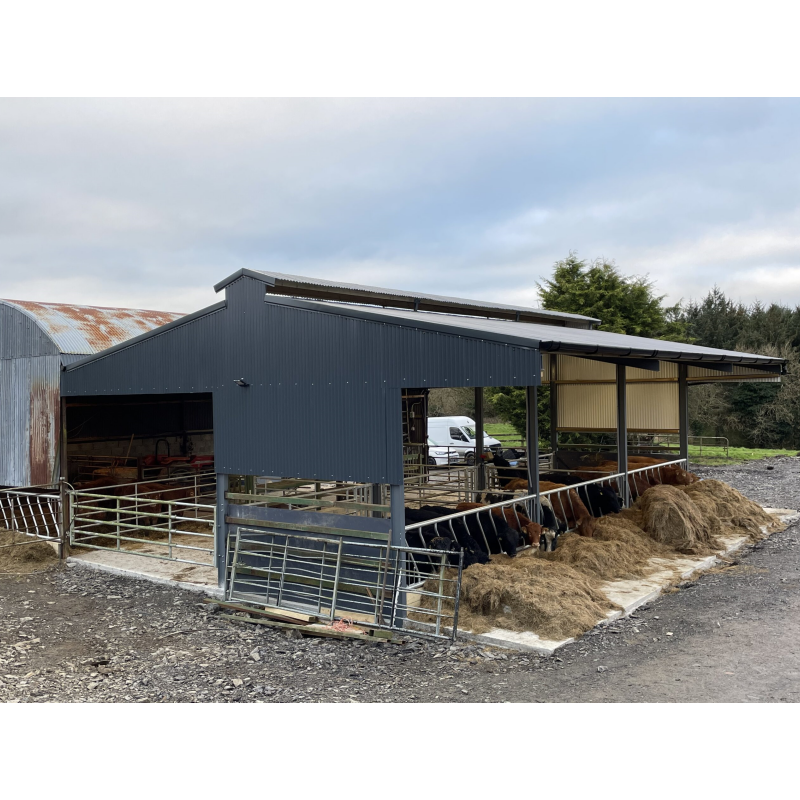 Prefab Farm Shed Building / Portable Prefab Steel Warehouse and Cattle Shed Farmhouse Building