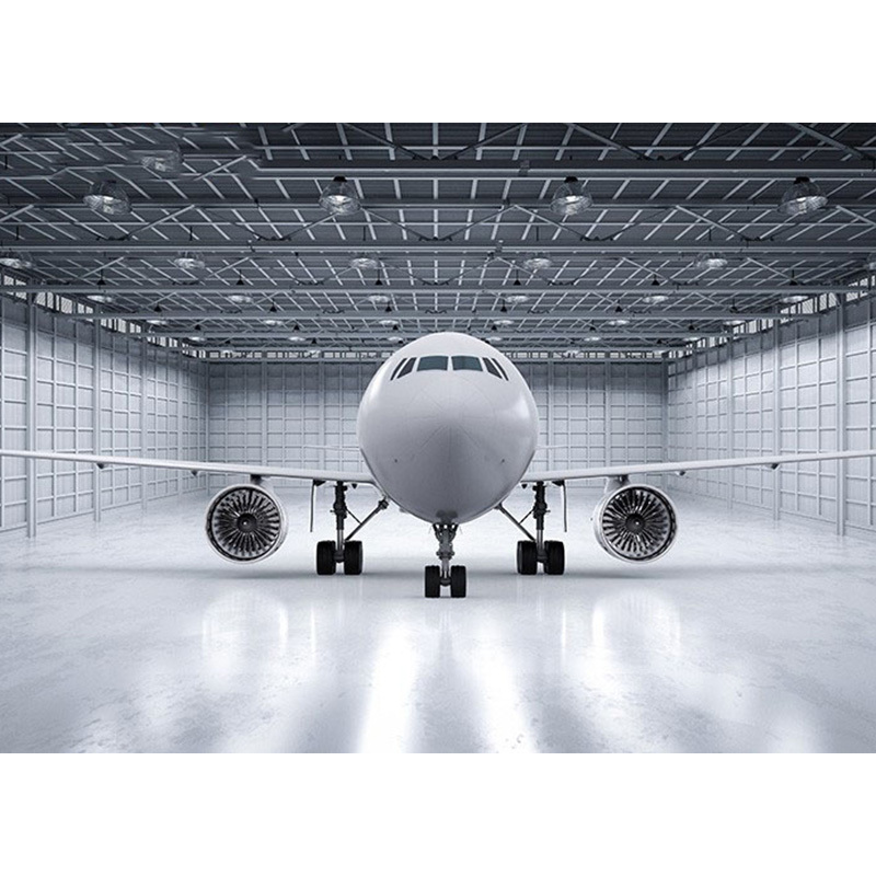 Steel-frame aviation hangars are suitable for large aircraft.