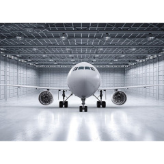 Steel-frame aviation hangars are suitable for large aircraft.