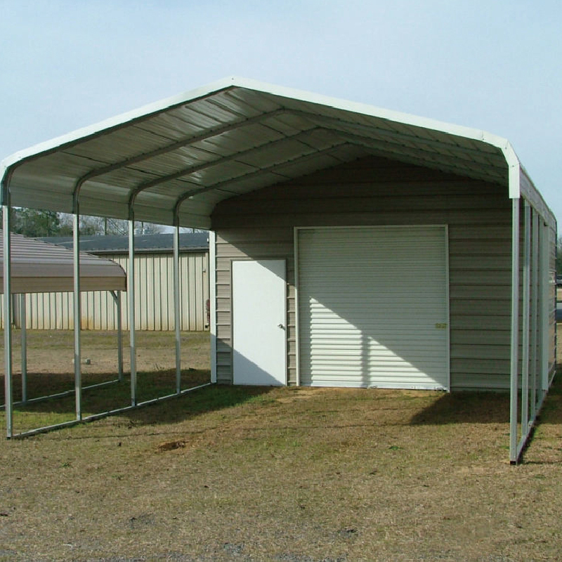 Heavy-duty galvanized prefabricated double garage metal shed waterproofing