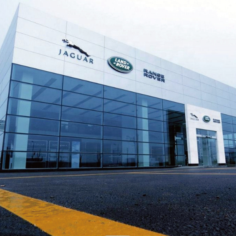 Prefabricated exhibition hall / Steel structure metal building 4S car exhibition hall